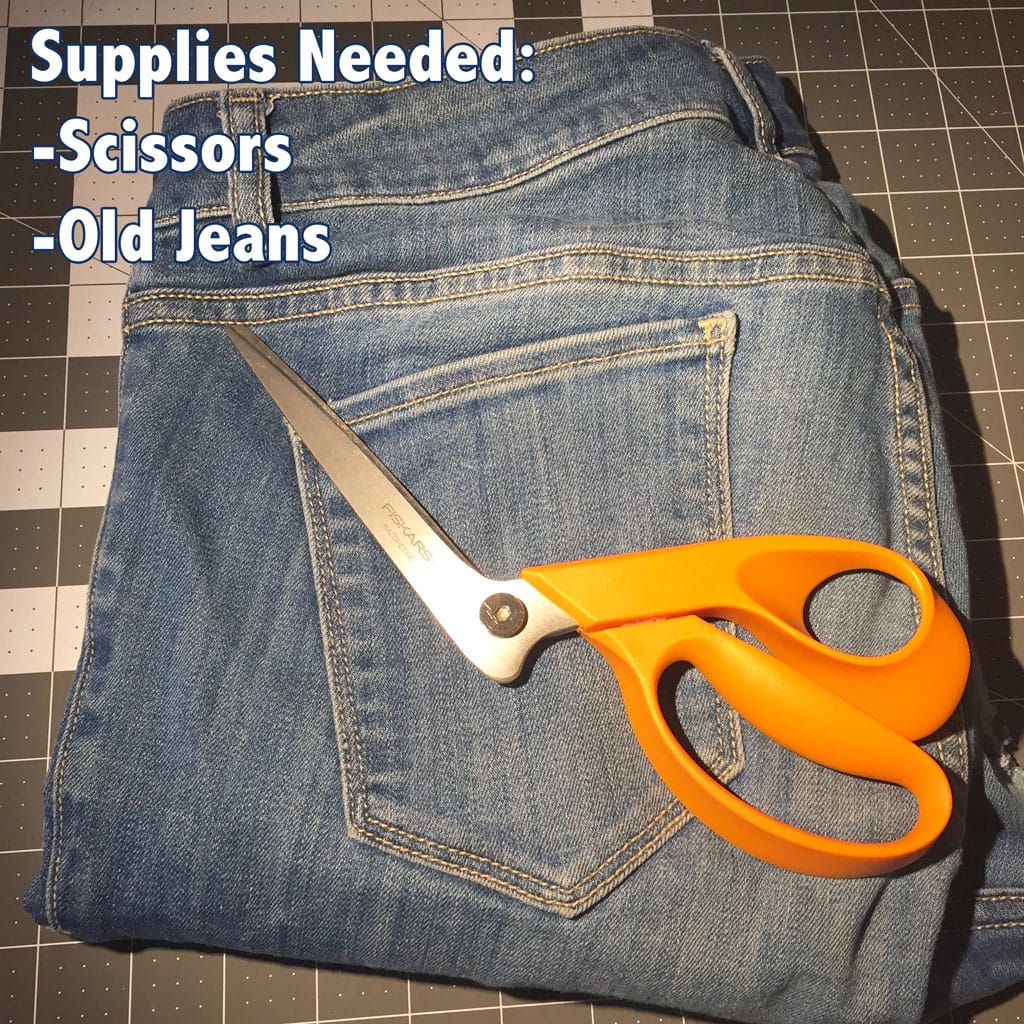 5 Minute No Sew Apron From Jeans Katie Crafts Crafting, Sewing