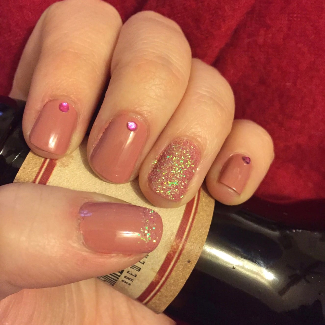 Glittering Valentine's Day Nails • Katie Crafts