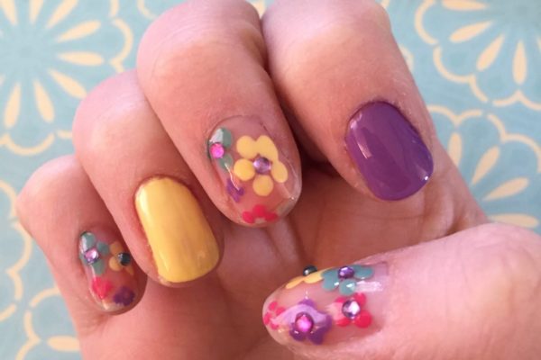 Spring Flowers Nail Art